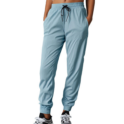 Womens Joggers UK 12 Blue Boohoo Poly Gymwear Gym Tracksuit