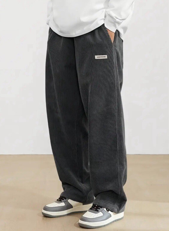 Men’s Vintage Lose Fit Corduroy Cargo Pants