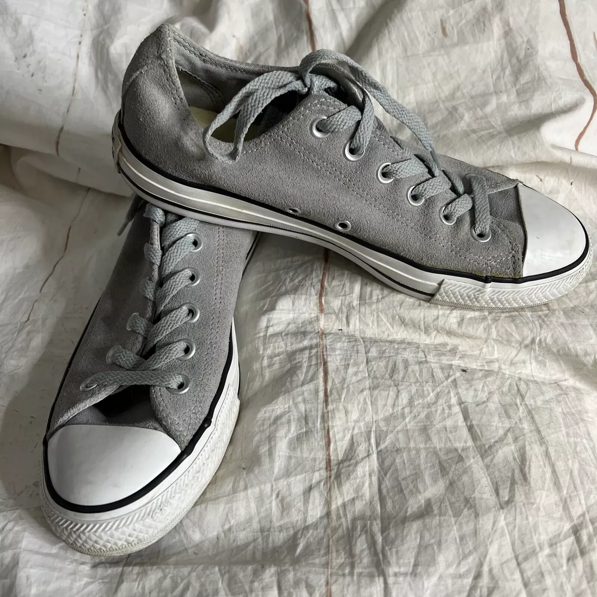 Converse all star low grey suede deals
