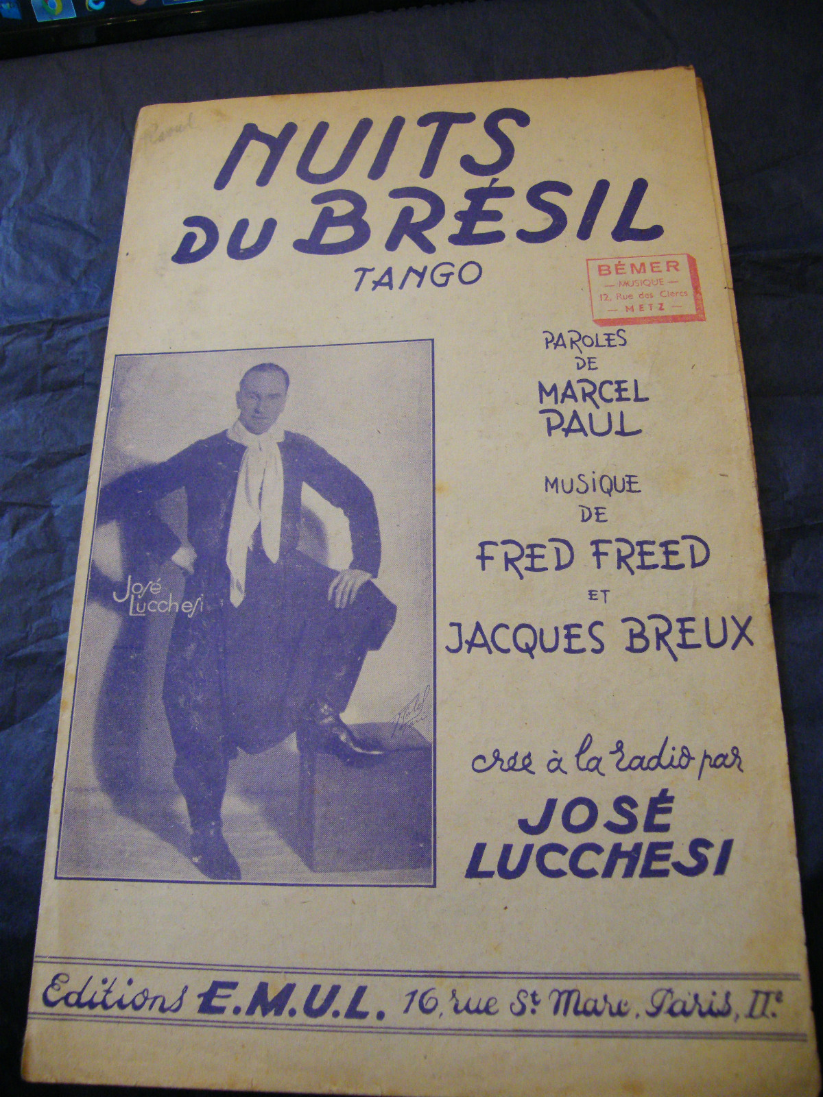 Nights Of Brazil José Lucchesi 1945 Music Sheet