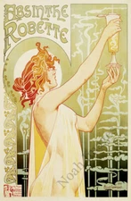 Absinthe Robette vintage liquor ad poster repro 16x24