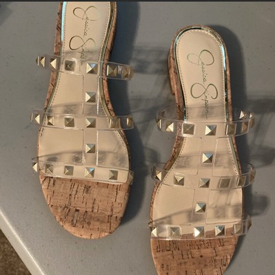 jessica simpson caira studded flat sandals