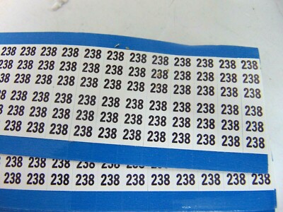 Brady WM-238-PK Vinyl Cloth B-500 Black/White Numbers Wire Marker 25 Cards