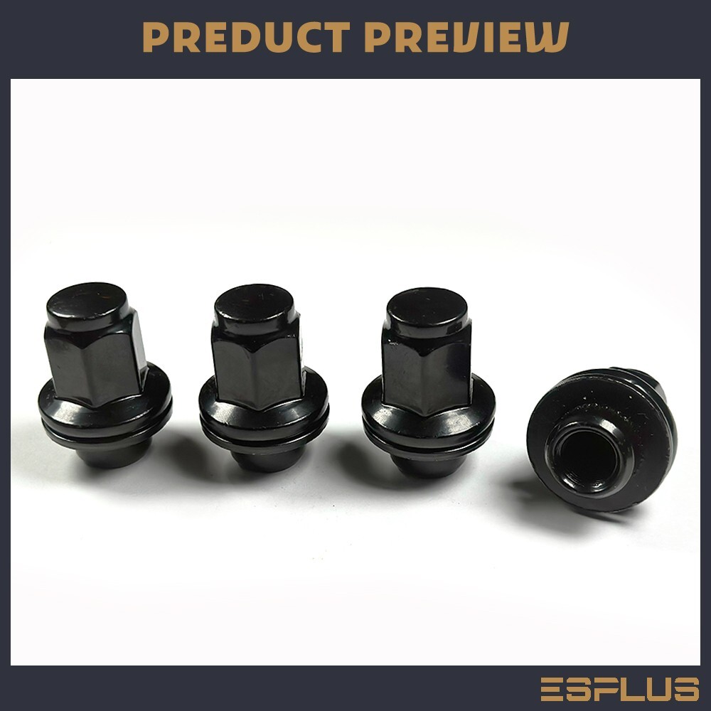 24Pc Toyota 1.85" OEM Lug Nut Black 14x1.5 Fit 202224 Sequoia/Tundra