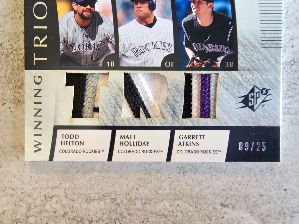 2008 Upper Deck SPX Winning Trio's Triple Jersey Helton/Holliday/Atkins 09/25 - Image 2 of 3