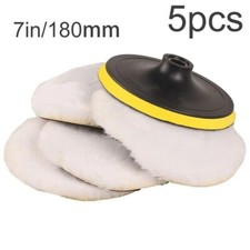 Almohadillas de pulido de lana de 7 pulgadas/180 mm 5 piezas almohadilla de respaldo de pulido para herramienta de pulido de automóviles