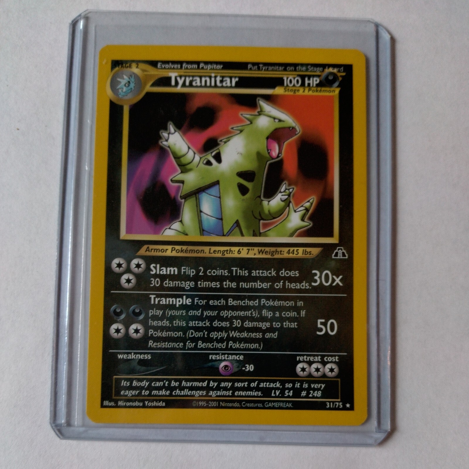 Pokémon TCG NM/M Tyranitar Neo Discovery 31 Regular Unlimited Rare