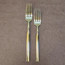 Argent AGE10 Glossy Stainless Flatware 8 1/8” Dinner & 7 3/8” Salad Fork
