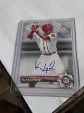 Kelvin Gutierrez SP Auto 2017 First Bowman Washington Nationals