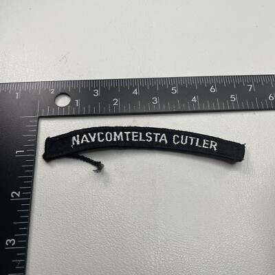 NAVCOMTELSTA CUTLER Navy Computer & Telecommunications Station Tab Patch 25OO