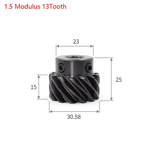 1.5/2 Modulus Helical Gears With Step/Keyway Left Spiral Motor Transmission Gear - Picture 9 of 14