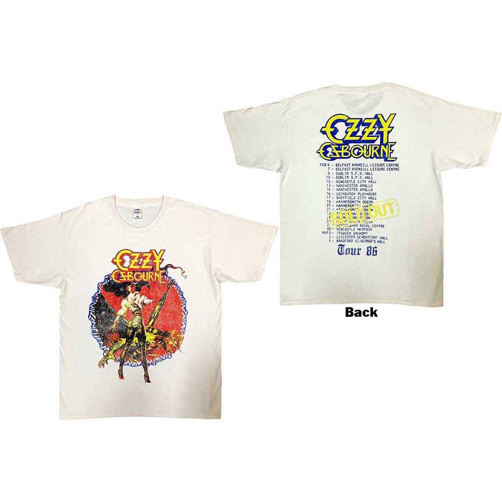 Camiseta Natural Ozzy Osbourne 'The Ultimate Sin Tour 86' - NUEVA