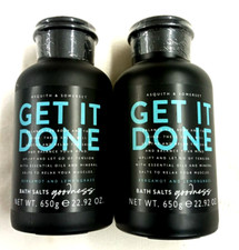 2- 22.92oz Asquith  somerset BERGAMOT  LEMON GRASS BATH SALTS / GLASS JARS