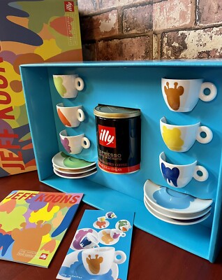 Jeff Koons ILLY Collection 2001 Espresso Cups Original Packaging