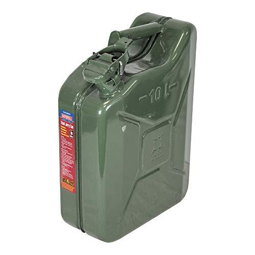 Tanica Benzina Metallo 10L Faithfull Verde - Ideale per Fuoristrada
