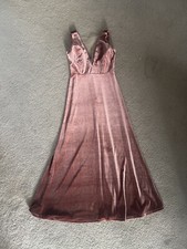 Jenny Yoo Collection Plunging V-Neck Illusion Net Dress Gown Size 8