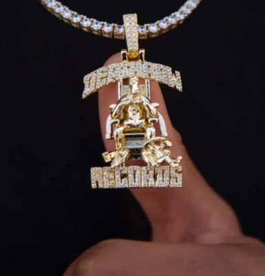 Snoop Dogg King Ice X Death Row Records Necklace 14K Selling Solid