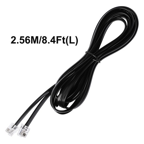 Ligne Extension RJ12 6P6C Combiné Téléphonique Récepteur Fil Câble Noir 8.4Ft - Photo 2/5