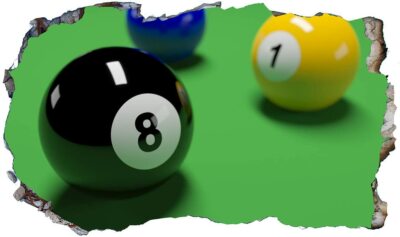 Pool Billard 3D Magic Window Wandbild selbstklebendes Vinyl Wandbild Poster V3*