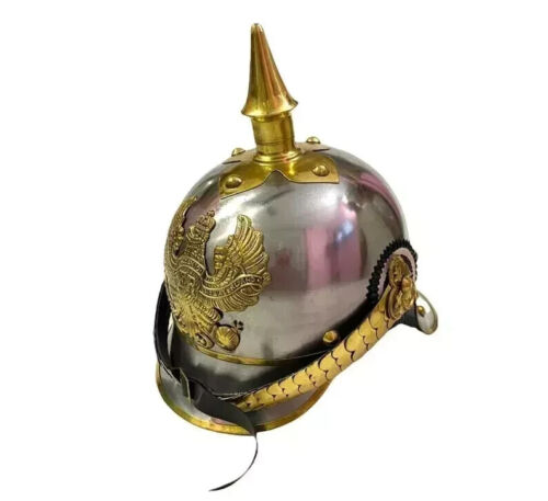 German Prussian Pickelhaube Spiked WW1 Armor Helmet Wearable Officer's Helmet - Bild 2 von 6