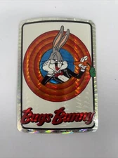 Vintage 1990 Looney Tunes BUGS BUNNY Vending Machine Prism Sticker 90s NOS