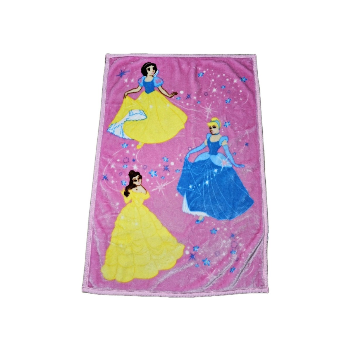 Vintage Disney Baby Plush Blanket Pink Princess Snow White Belle