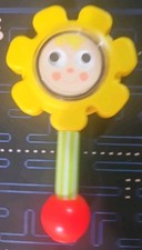Vintage 1973 Fisher-Price Flower Rattle Baby Rattler With Mirror 424 USA
