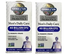 2 pk Garden of Life Men's Daily Care Probiotic 40 Billion 60 Capsules EXP 08/26+
