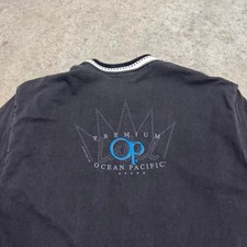 Vintage 90s Ocean Pacific T-shirt OP Surf Skate Black Mens Large