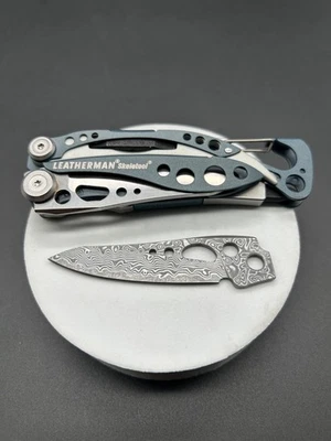 VG10 Damascus Blades for Leatherman SKELETOOL - MAIN KNIFE EDC UPGRADE