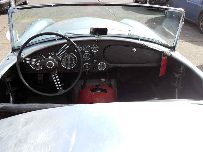 A barebones cockpit is representative of the era.