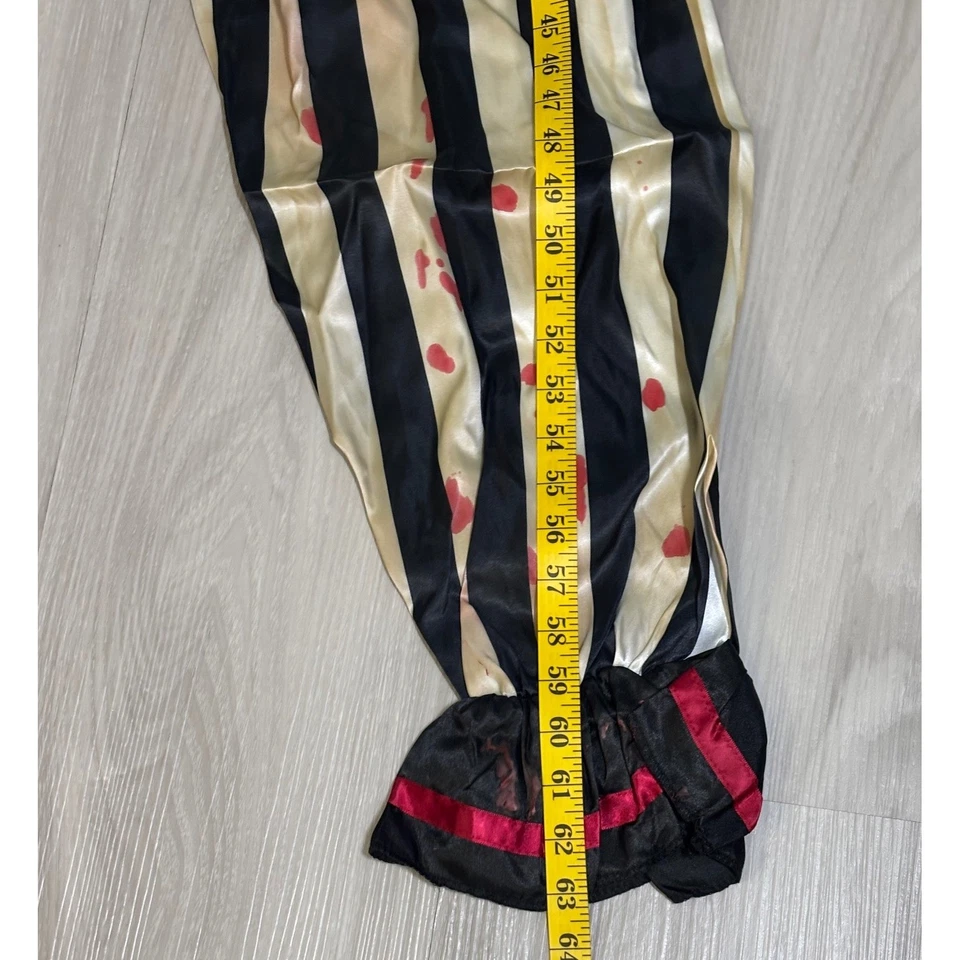 Freakshow Clown Suit Costume Mens Standard Striped Halloween Cosplay Outfit - Image 4 of 4