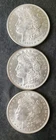 Lot of Three 1921 $1 Morgan Silver Dollars