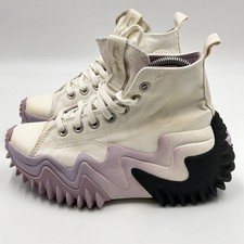 Converse Run Star Motion Hi Egret Pale Amethyst Chunky Platform Trainers UK 4 