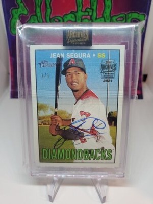2016 Topps Heritage #628 Jean Segura Arizona Diamondbacks Baseball Autograph 1/1