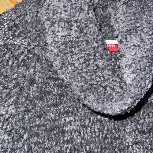 Krimson Klover Cascade Fuzzy Sweater Size M Black Gray Wool Blend Cowl neck - Picture 2 of 6