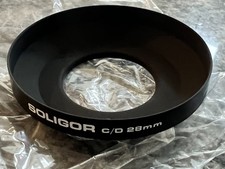 SOLIGOR C/D 28mm Japan LENS S 49mm Round Metal Lens Hood