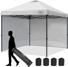 KAMPKEEPER 10X10 Pop up Canopy Tent with 2 Sidewalls - Waterproof Outdoor Shelte
