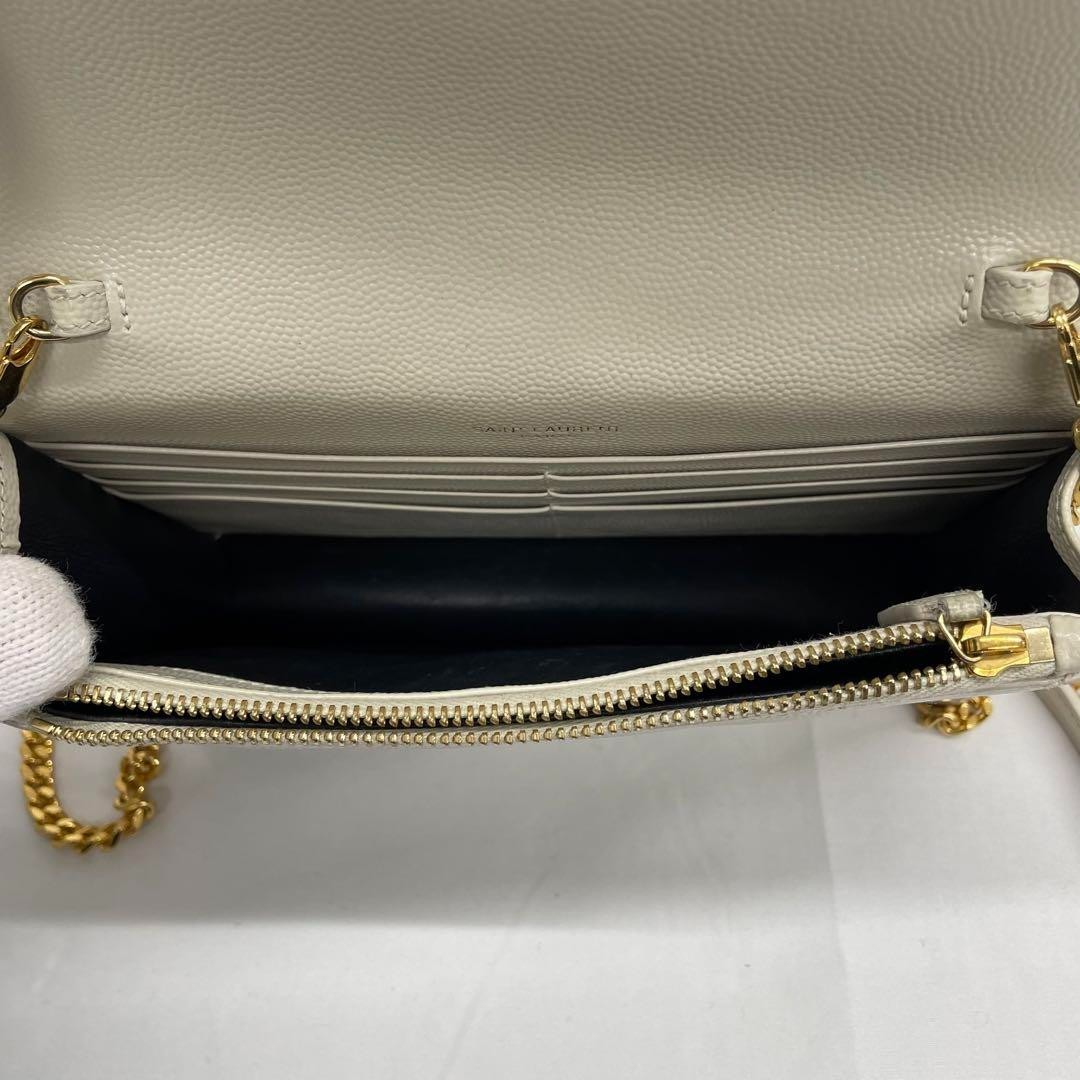 Borsa a tracolla Saint Laurent catena grigia 19x12x4 cm 7 5x4 7x1 6 pollici con scatola sacchetto antipolvere