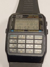 Casio DBC-62 World Time Data Bank Calculator Vintage Digital Watch 1985