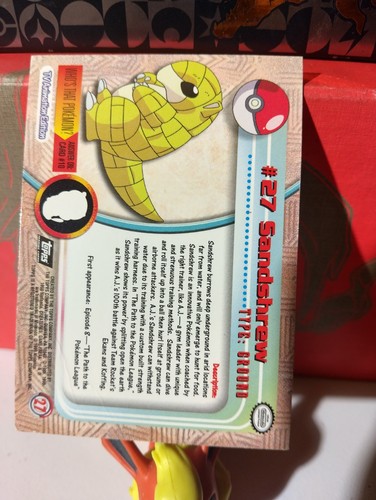 LP! Sandshrew #27 SILVERFOIL Rays Topps Pokémon TV Animation Edition Black Label - Picture 2 of 2