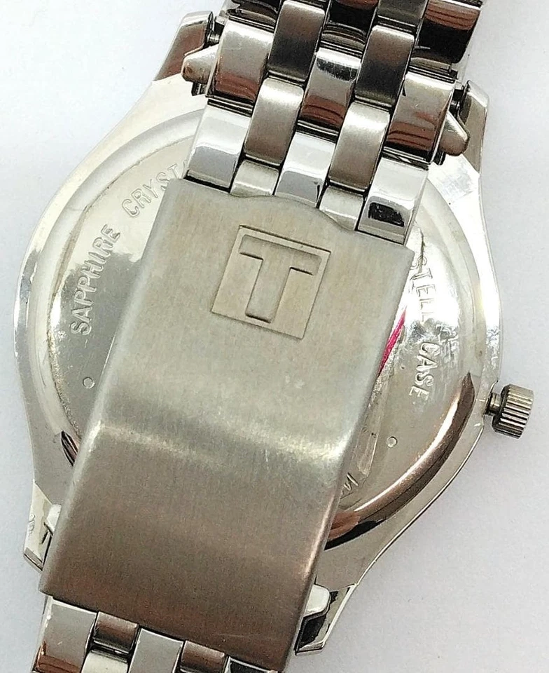 TISSOT PR50 Quartz Watch White Dial Date 34mm Mens Stainless Steel Rare - Image 3 of 4