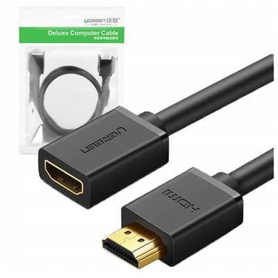 UGREEN HDMI-KABEL STECKER AUF HDMI-BUCHSE FULLHD 3D 2M FÜR TV-MONITOR