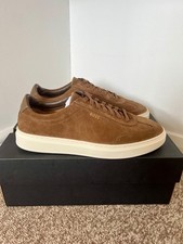 Hugo Boss Hombre Kieran Tenis Zapatillas | UK 8 | EU 42 | Beige Medio | Gamuza