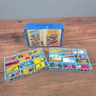 Matchbox Carry Case Toy Cars Kids OS Blue Good 1976 Lesney Diecast Lot 20+ Pcs