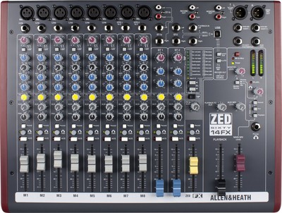 B-WARE Allen & Heath ZED-60-14FX 12-Kanal DJ PA Mixer Studio Mischpult Effekt EQ