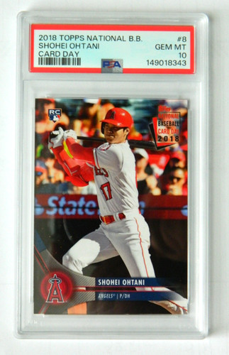 2018 Topps National Baseball Card Day - Shohei Ohtani #8 (RC) PSA 10 Gem MT