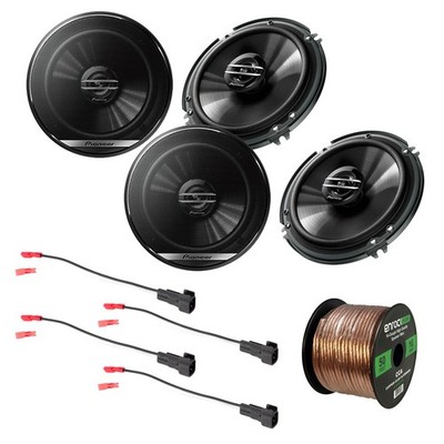 4x Pioneer 6.5'' 2-Way Car Speakers, Speaker Harness, Speaker Wire- 1998-UP Ford