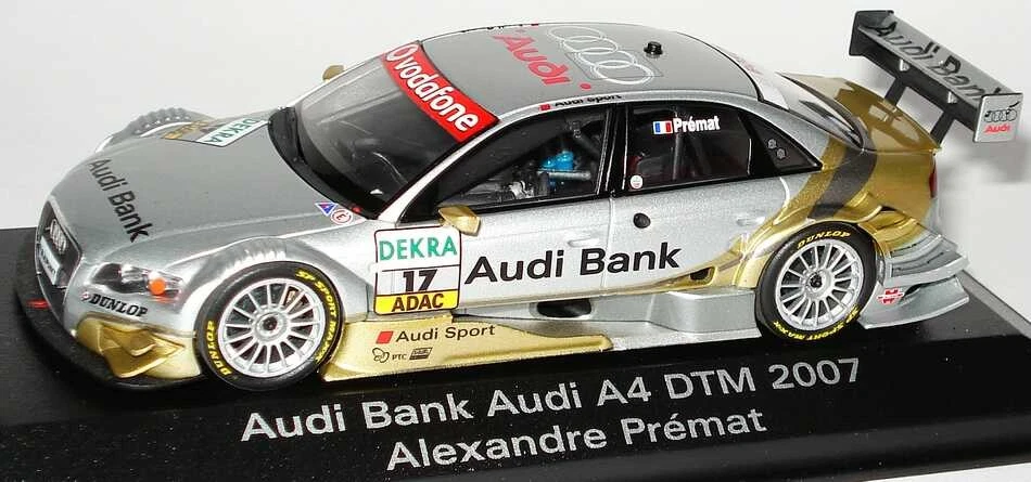 Audi A4 DTM 2007 Phoenix Racing Audi Bank 17 Alexandre Prémat 1:43 - Dealer-Ed. - Imagem 4 de 4