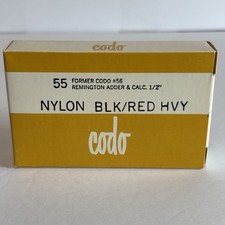 Vintage CODO Typewriter Ribbon Nylon Heavy Ink Black/Red 1/2” Wide Fits Codo 56 thumbnail